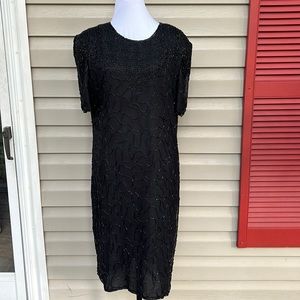 Vintage JMD New York womens black dress